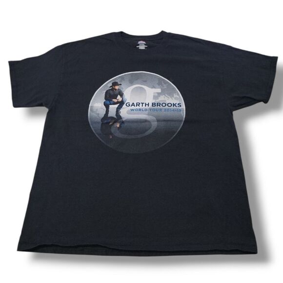2014-15 Garth Brooks World Tour Shirt Size XL By Hanes Country Music Graphic Tee - Picture 1 of 6